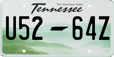 TN license plate U5264Z