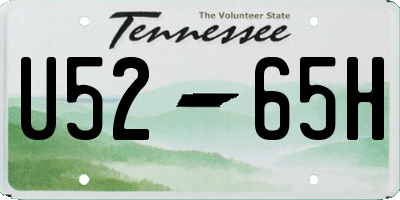 TN license plate U5265H