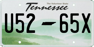 TN license plate U5265X