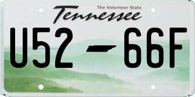 TN license plate U5266F