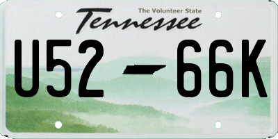 TN license plate U5266K
