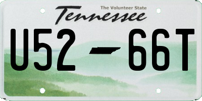 TN license plate U5266T