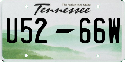 TN license plate U5266W
