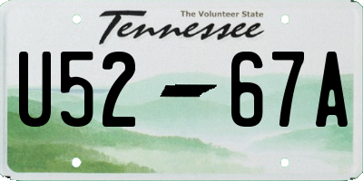 TN license plate U5267A