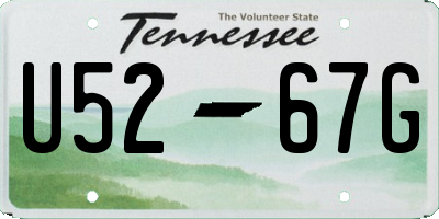 TN license plate U5267G