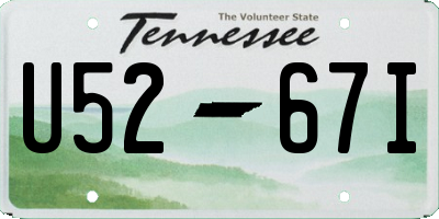 TN license plate U5267I