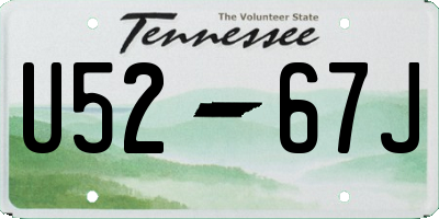 TN license plate U5267J
