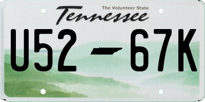 TN license plate U5267K