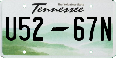 TN license plate U5267N