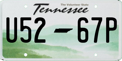TN license plate U5267P