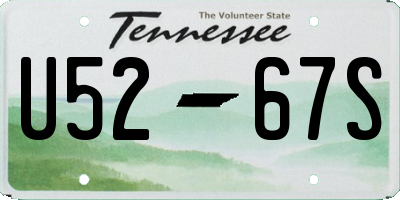 TN license plate U5267S