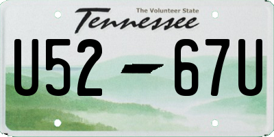 TN license plate U5267U