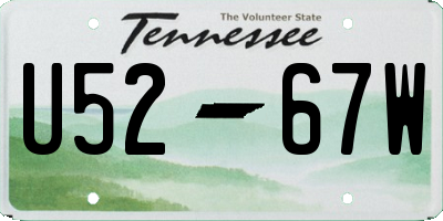 TN license plate U5267W
