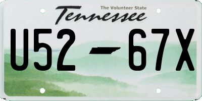 TN license plate U5267X