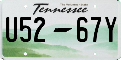 TN license plate U5267Y
