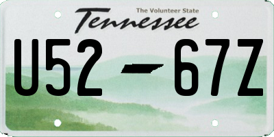 TN license plate U5267Z