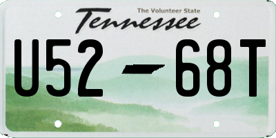 TN license plate U5268T