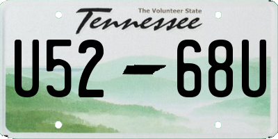 TN license plate U5268U