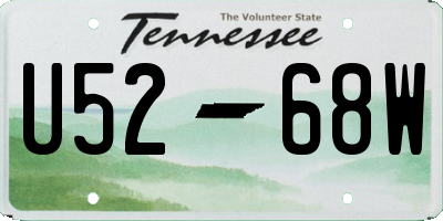 TN license plate U5268W