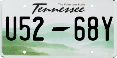 TN license plate U5268Y