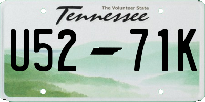 TN license plate U5271K