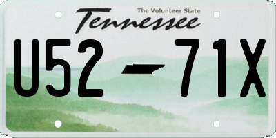 TN license plate U5271X