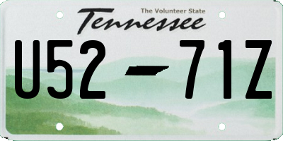 TN license plate U5271Z
