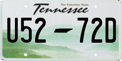 TN license plate U5272D