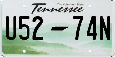 TN license plate U5274N