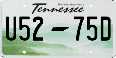 TN license plate U5275D