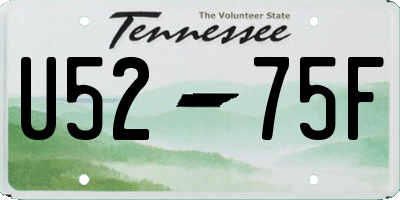 TN license plate U5275F