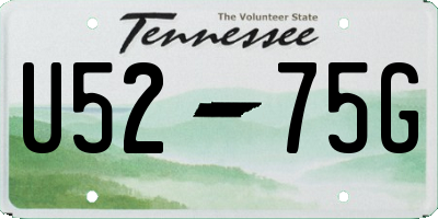 TN license plate U5275G