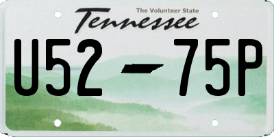TN license plate U5275P