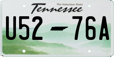 TN license plate U5276A