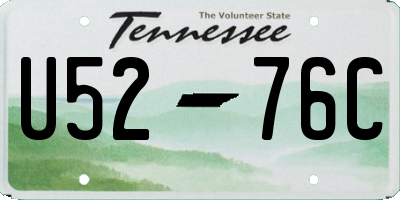 TN license plate U5276C