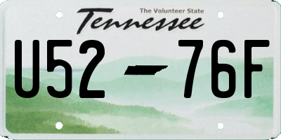 TN license plate U5276F