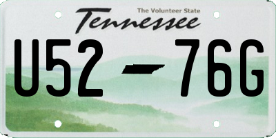 TN license plate U5276G