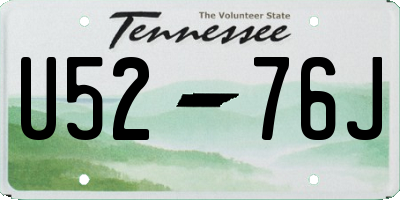 TN license plate U5276J