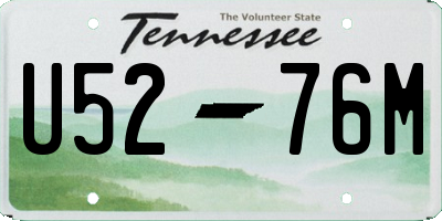 TN license plate U5276M