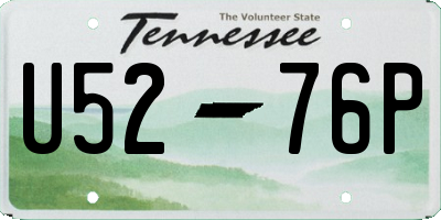 TN license plate U5276P