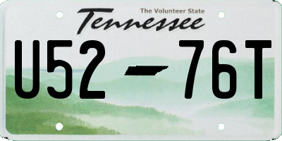 TN license plate U5276T