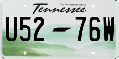 TN license plate U5276W