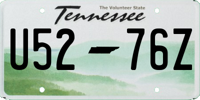 TN license plate U5276Z
