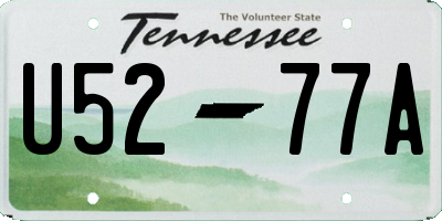 TN license plate U5277A