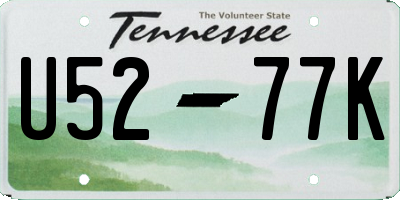 TN license plate U5277K