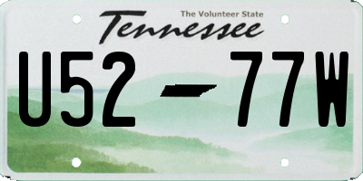 TN license plate U5277W