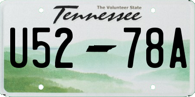 TN license plate U5278A