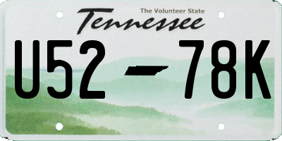 TN license plate U5278K