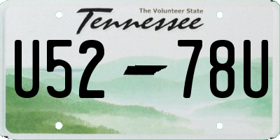 TN license plate U5278U