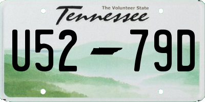 TN license plate U5279D